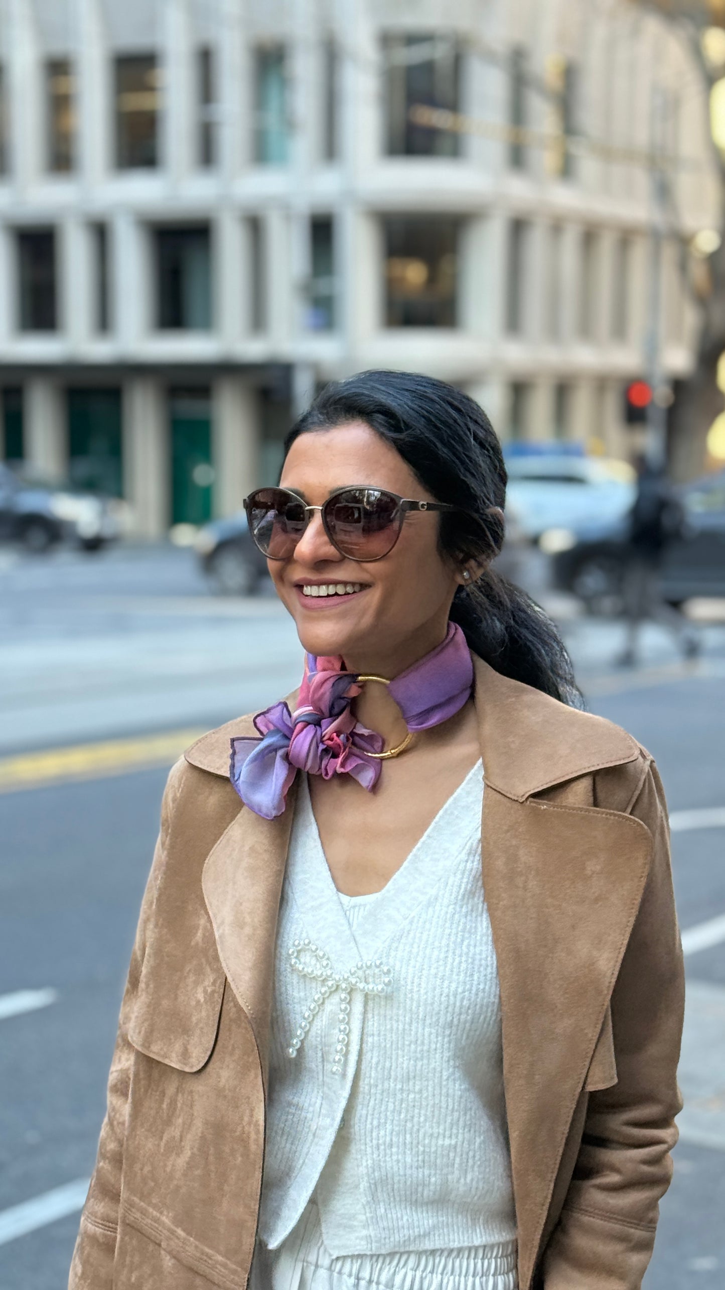 Silk Scarf 'Candy Skies' - 100% Silk