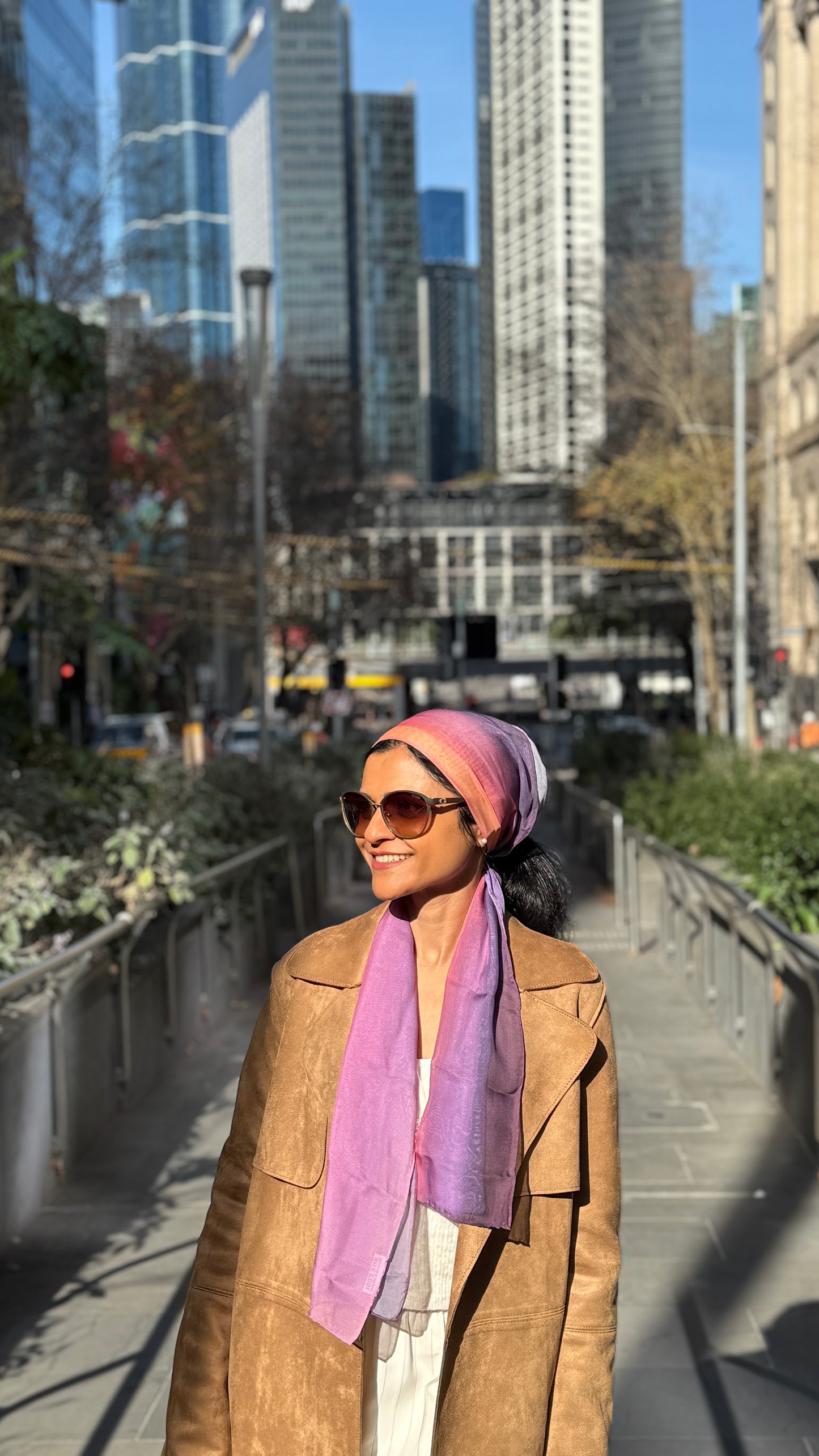Silk Scarf 'Candy Skies' - 100% Silk