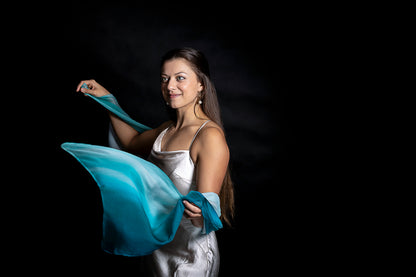 Silk Scarf Comet Ocean Print 100% Silk Whitsundays