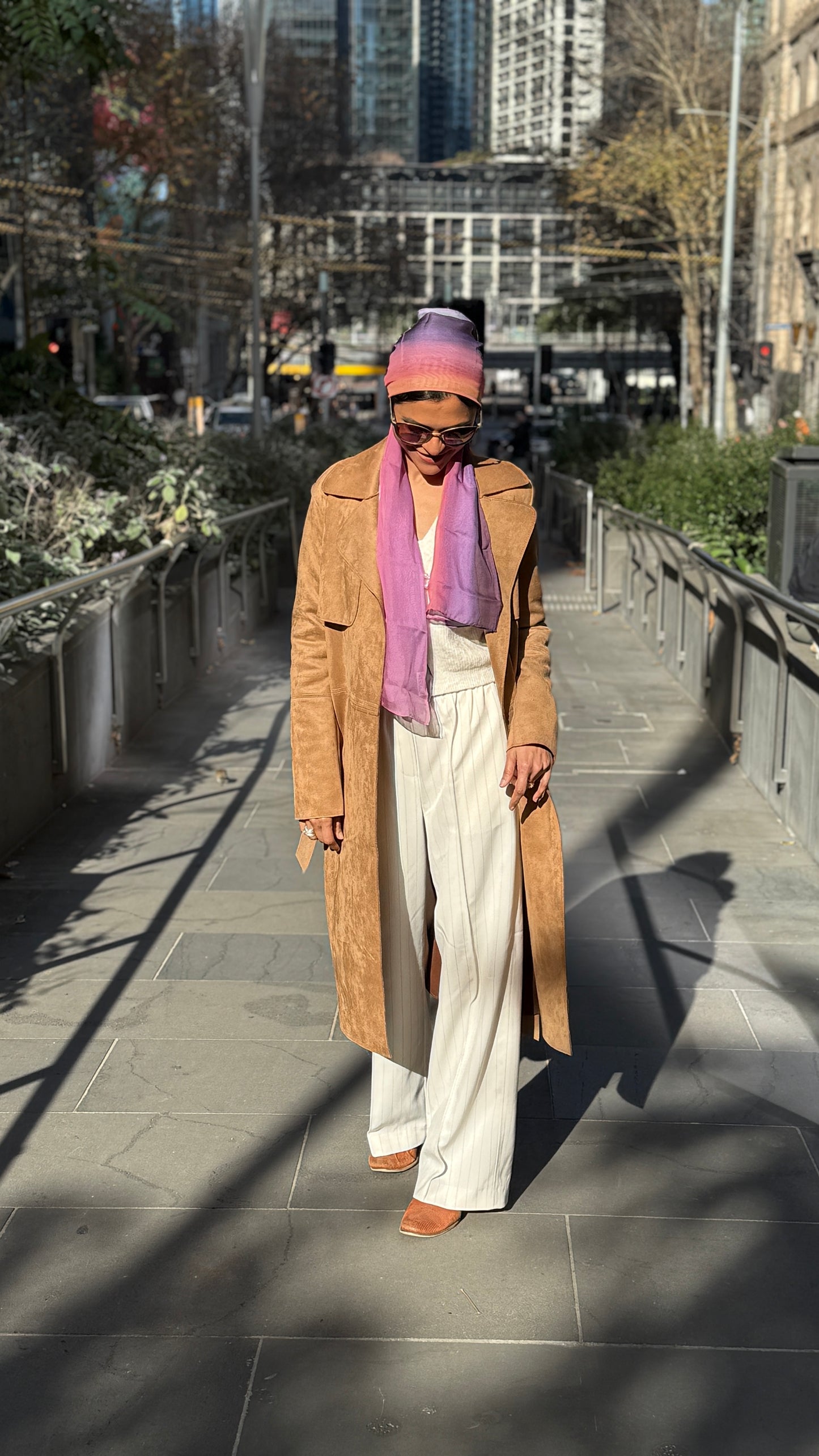 Silk Scarf  'Candy Skies' - 100% Silk