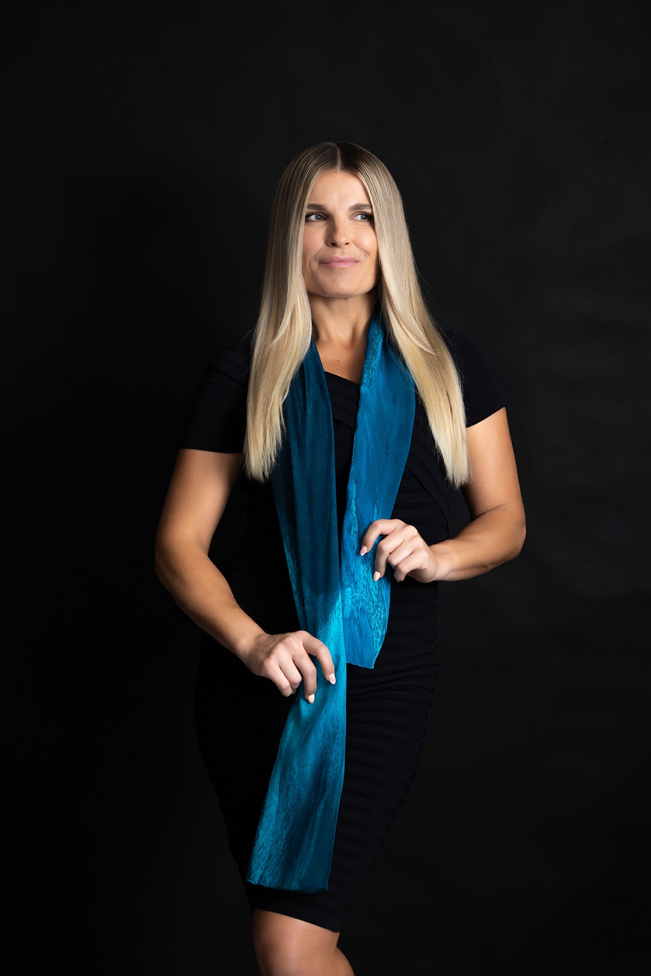 Silk Scarf Waterway Beach Ocean Print 100% Silk Whitsundays 