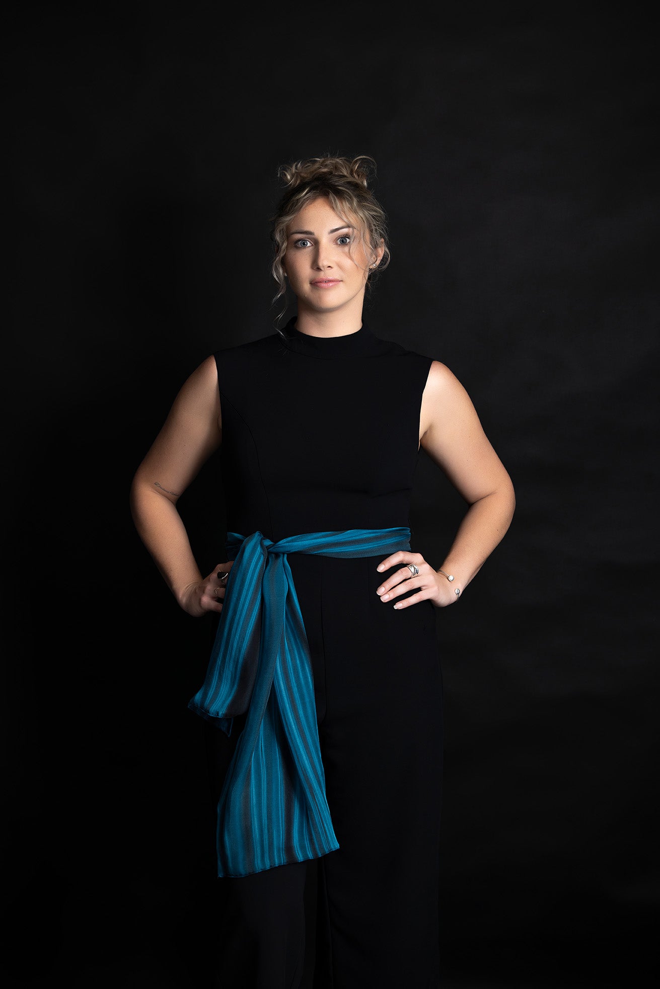 Silk Scarf Deep Blue Ocean Print 100% Silk Whitsundays 